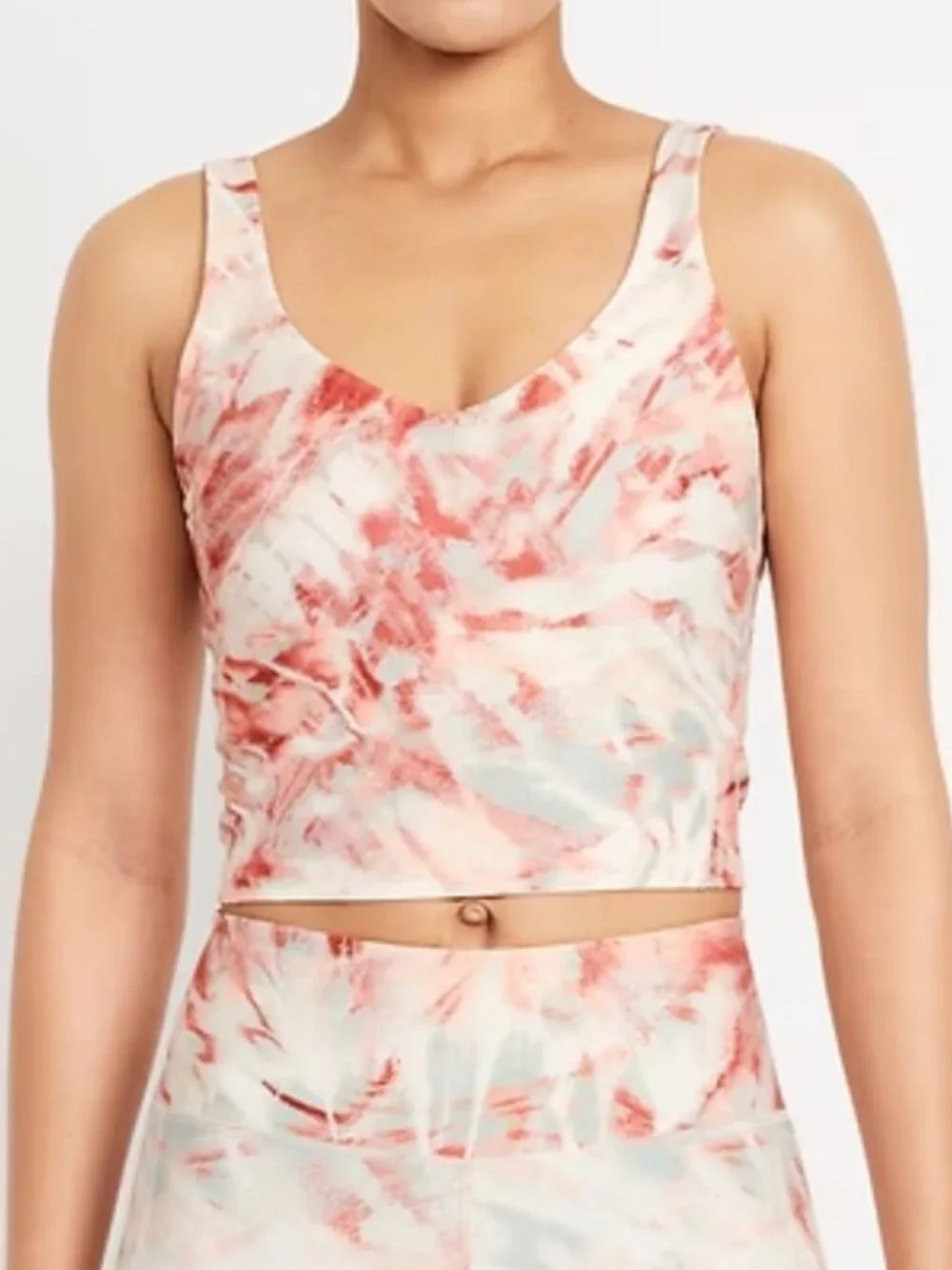 Old Navy Light Support PowerSoft Longline Sports Bra (L) Abstract NWT!